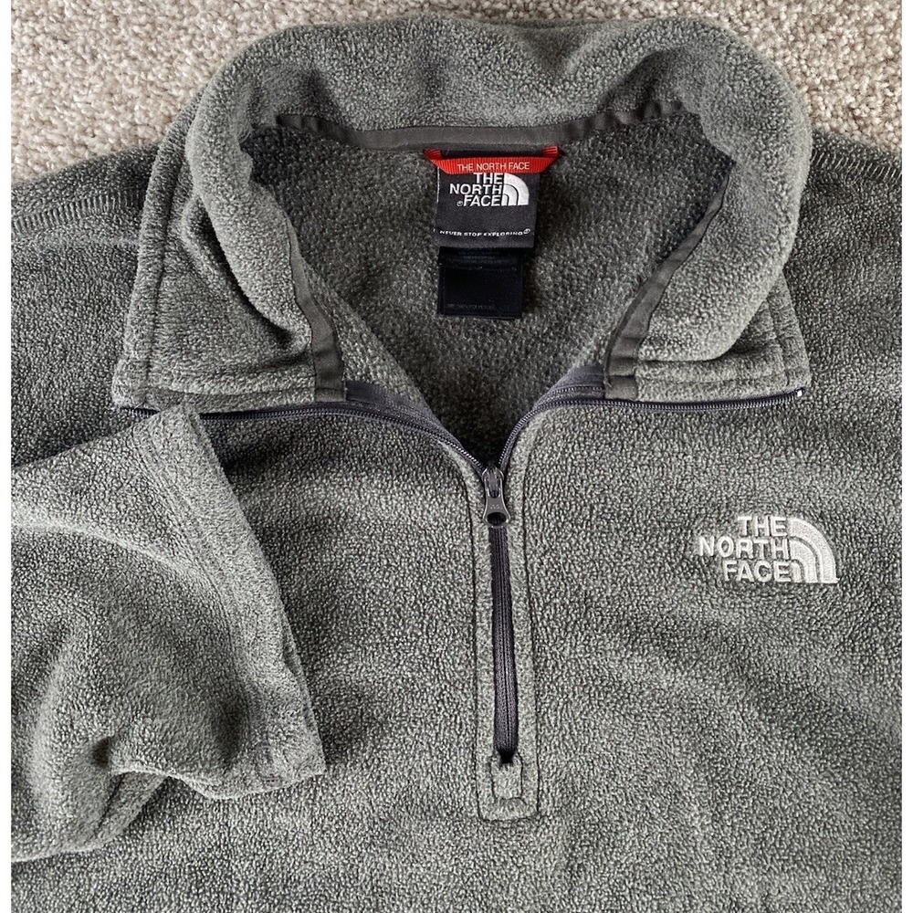 The North Face Fleece Performance Pullover 1/4 Zip Jacket Men M Warm School Prep